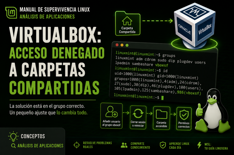 VirtualBox - Acceso denegado a carpetas compartidas